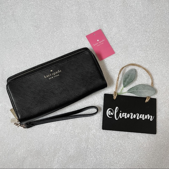 kate spade Handbags - KATE SPADE Black Staci Large Carryall Wristlet Clutch Wallet